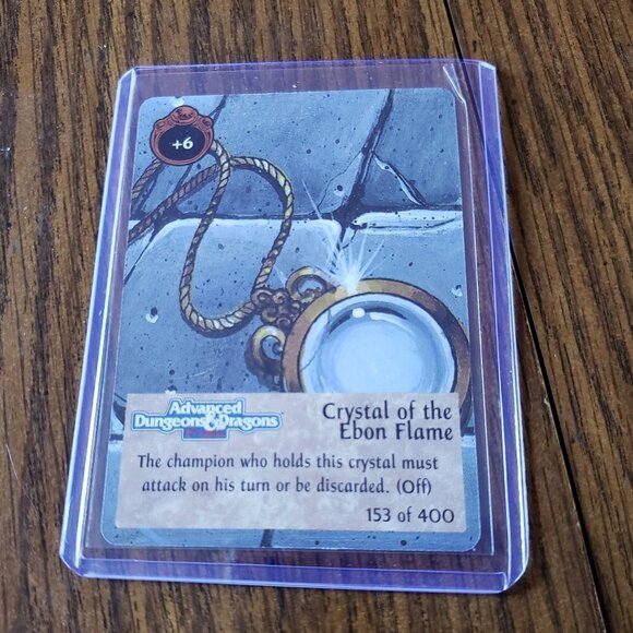 TSR Spellfire CCG 1st Ed. AD&D Crystal Of The Ebon Flame Card #153 - Picture 2 of 3